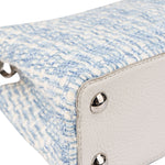 Louis Vuitton Bleu Blanco Tweed Capucines BB Handbag - vintageandkickz