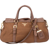 Prada Brown Nylon City Handbag