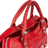 Balenciaga Red Leather City Handbag