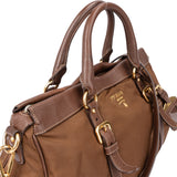 Prada Brown Nylon City Handbag