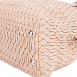 Miu Miu Quilted Leather Crystal City Handbag