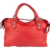 Balenciaga Red Leather City Handbag
