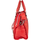 Balenciaga Red Leather City Handbag