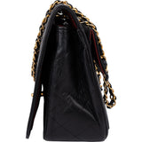 Chanel Quilted Lambskin 24K Gold Single Flap Crossbody Bag