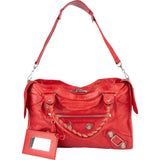 Balenciaga Red Leather City Handbag