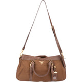 Prada Brown Nylon City Handbag