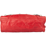 Balenciaga Red Leather City Handbag