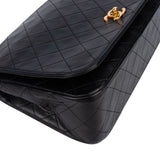 Chanel Quilted Lambskin 24K Gold Single Flap Crossbody Bag