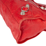 Balenciaga Red Leather City Handbag