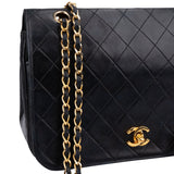 Chanel Quilted Lambskin 24K Gold Single Flap Crossbody Bag