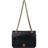 Chanel Quilted Lambskin 24K Gold Single Flap Crossbody Bag