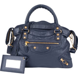Balenciaga Blue Leather City Handbag