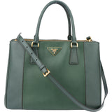 Prada Green Saffiano Leather Galleria Handbag