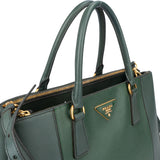 Prada Green Saffiano Leather Galleria Handbag