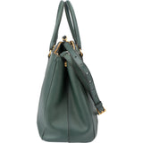 Prada Green Saffiano Leather Galleria Handbag
