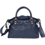Balenciaga Blue Leather City Handbag