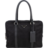 Prada Black Nylon Triangle Business Handbag