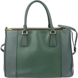 Prada Green Saffiano Leather Galleria Handbag