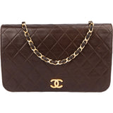 Chanel Quilted Lambskin 24K Gold Single Flap Shoulder Bag