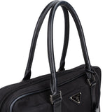 Prada Black Nylon Triangle Business Handbag