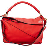 Loewe Rouge Leather Big Puzzle Handbag