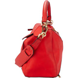 Loewe Rouge Leather Big Puzzle Handbag