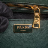 Prada Green Saffiano Leather Galleria Handbag