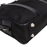 Prada Black Nylon Triangle Business Handbag