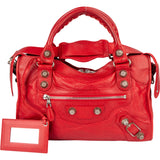 Balenciaga Red Leather City Handbag