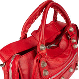 Balenciaga Red Leather City Handbag