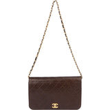 Chanel Quilted Lambskin 24K Gold Single Flap Shoulder Bag