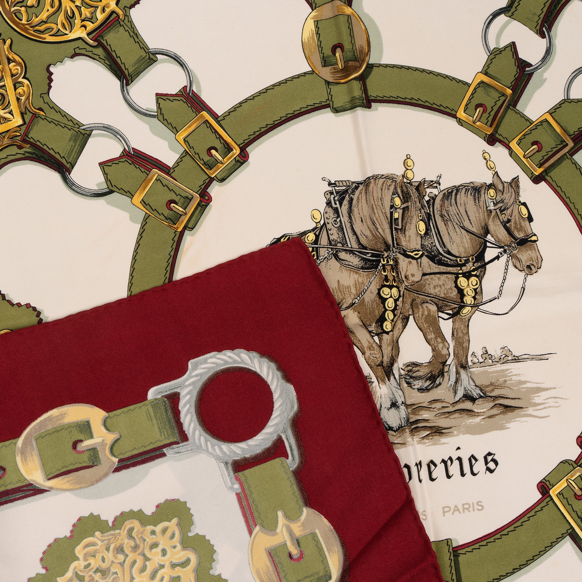 Hermès Silk Cuivreries Tuch Scarf - vintageandkickz