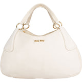 Miu Miu White Soft Leather Handbag