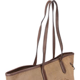 Prada Brown Jacquard City Shoulder Bag