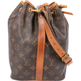 Louis Vuitton Canvas Monogram Sac Noe Petit Shoulder Bag