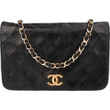 Chanel Quilted Lambskin 24K Gold Single Flap Crossbody Bag