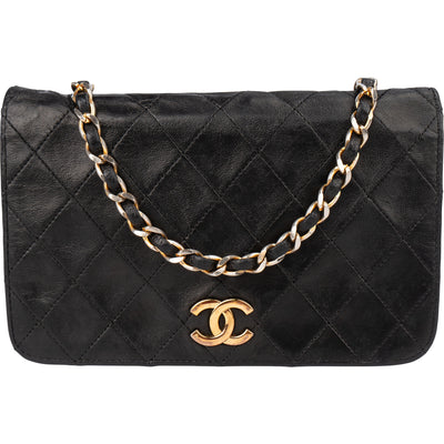 Chanel Quilted Lambskin 24K Gold Single Flap Crossbody Bag