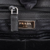 Prada Black Nylon Triangle Business Handbag