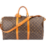 Louis Vuitton Canvas Monogram Keepall 55 Bandouliere