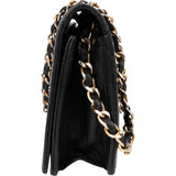 Chanel Quilted Lambskin 24K Gold Single Flap Crossbody Bag