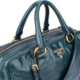 Prada Blue Leather City Handbag