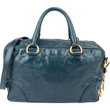 Prada Blue Leather City Handbag
