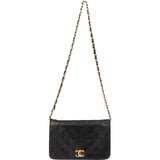 Chanel Quilted Lambskin 24K Gold Single Flap Crossbody Bag