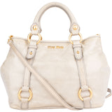 Miu Miu Nube Leather City Handbag