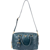 Prada Blue Leather City Handbag