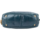 Prada Blue Leather City Handbag