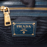 Prada Blue Leather City Handbag