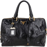 Prada Black Leather Vitello Handbag