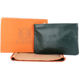 Loewe Green Leather Mini Clutch