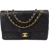 Chanel Quilted Lambskin 24K Gold Single Flap Crossbody Bag